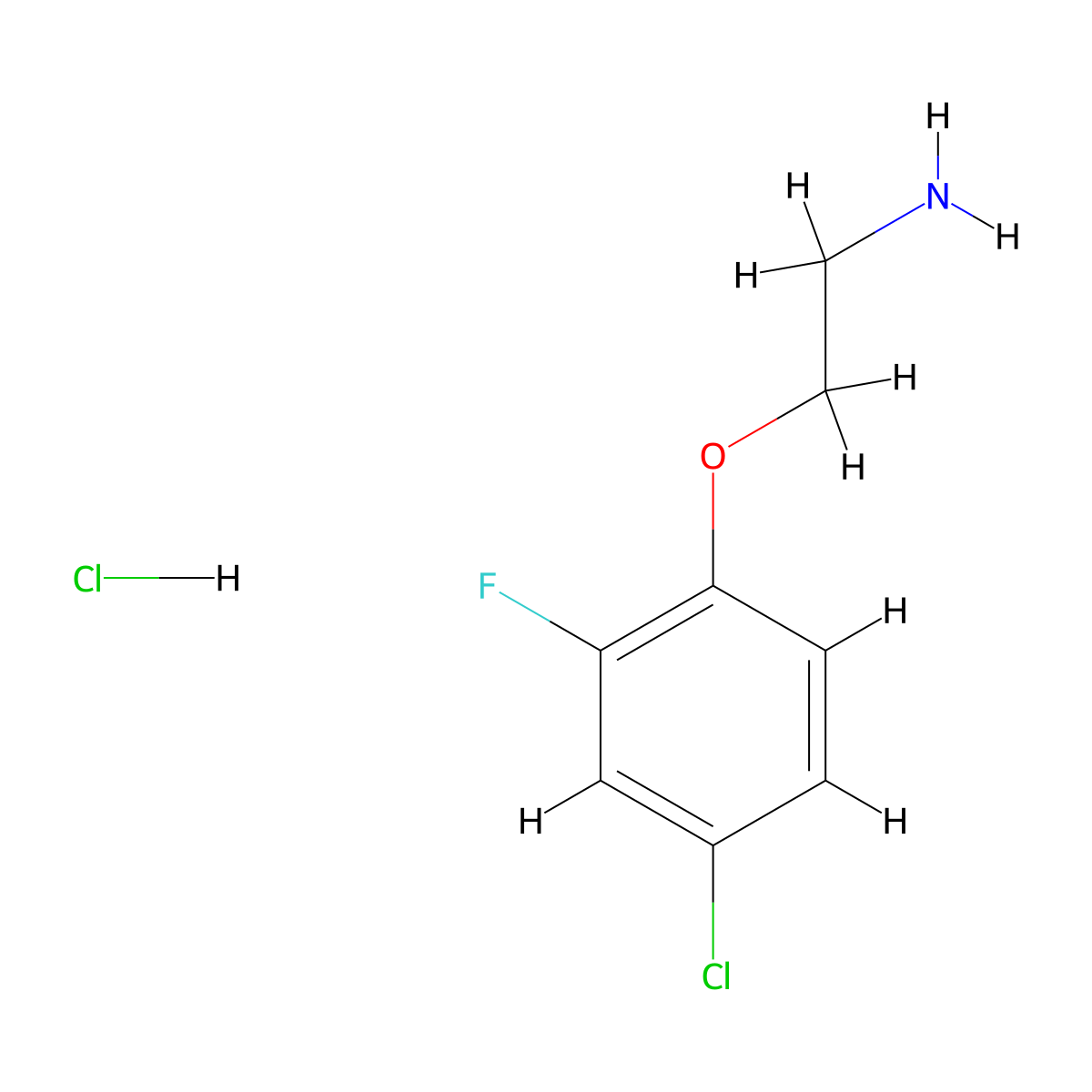 2-(4-Chloro-2-fluorophenoxy)ethan-1-amine hydrochloride molecular structure, CAS 2401846-31-7