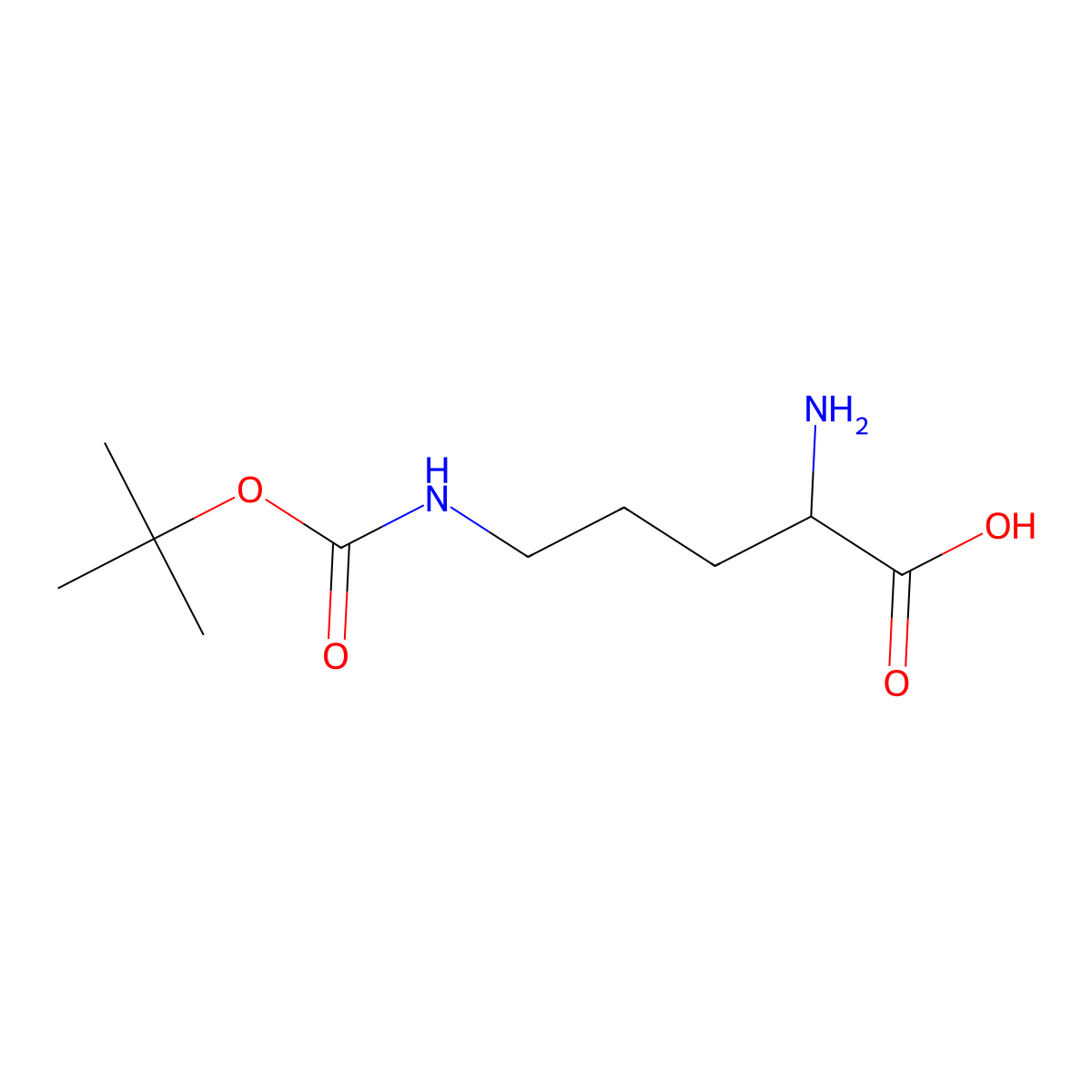 2-Amino-5-[(2-methylpropan-2-yl)oxycarbonylamino]pentanoic acid molecular structure, CAS 2401951-46-8