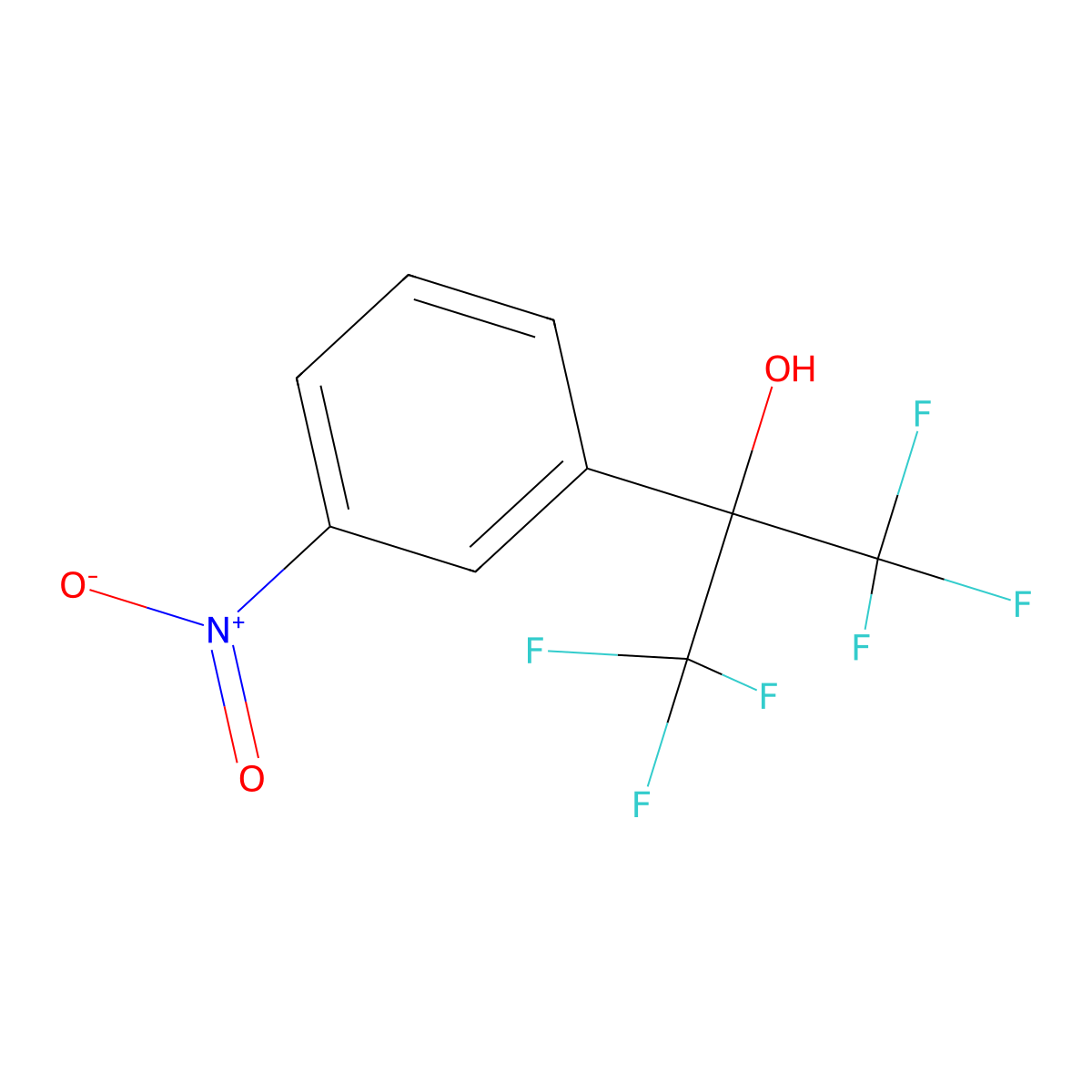 1,1,1,3,3,3-Hexafluoro-2-(3-nitrophenyl)propan-2-ol molecular structure, CAS 2402-65-5