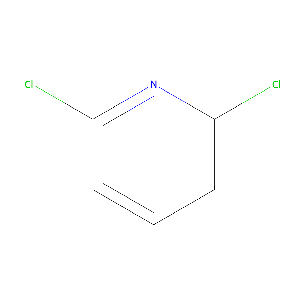 2,6-Dichloropyridine molecular structure, CAS 2402-78-0