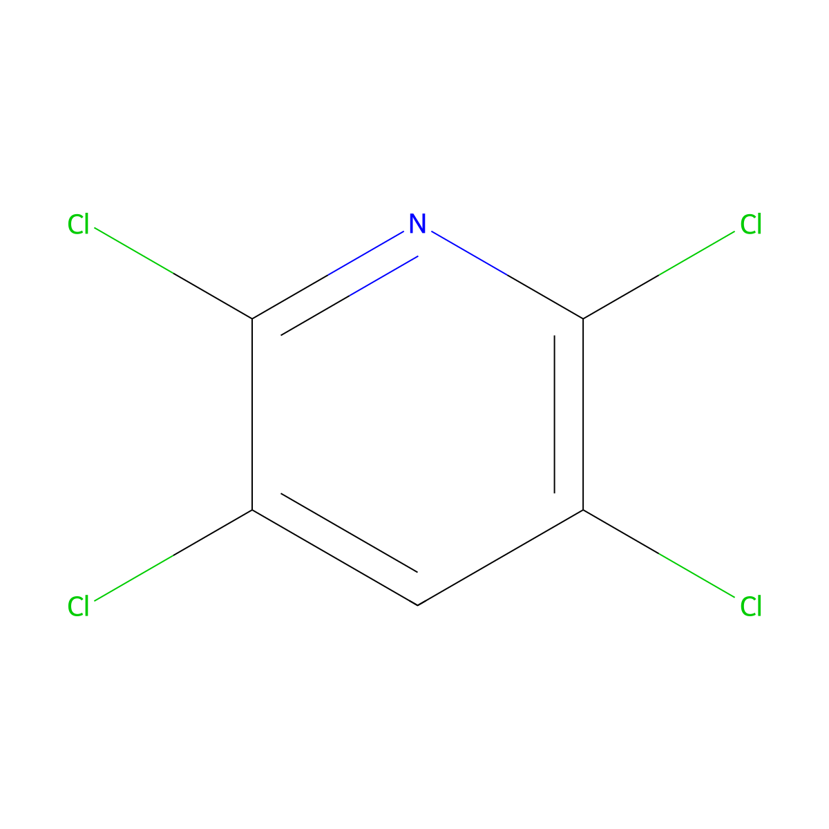 2,3,5,6-Tetrachloropyridine molecular structure, CAS 2402-79-1