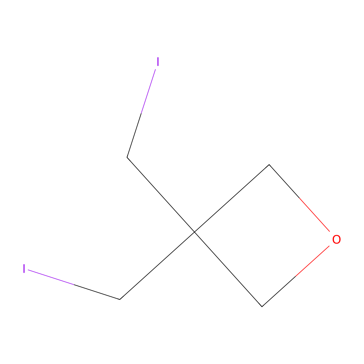 3,3-Bis(iodomethyl)oxetane molecular structure, CAS 2402-82-6