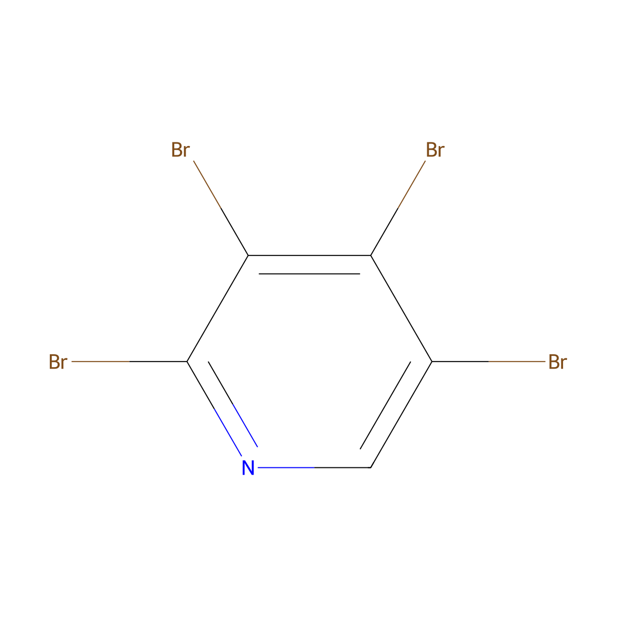 2,3,4,5-Tetrabromopyridine molecular structure, CAS 2402-93-9