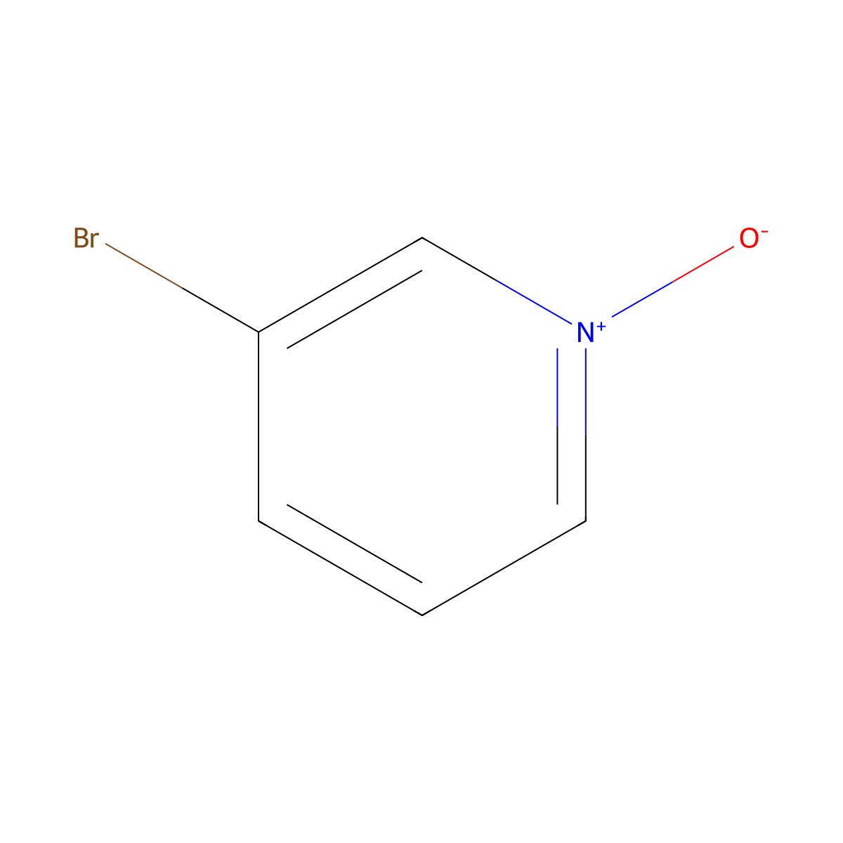 Pyridine, 3-bromo-, 1-oxide molecular structure, CAS 2402-97-3