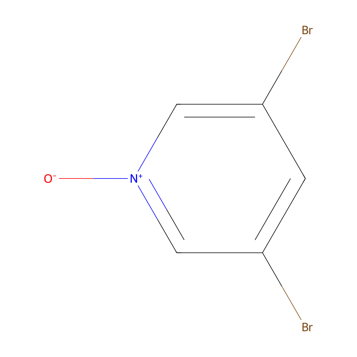 3,5-Dibromopyridine N-oxide molecular structure, CAS 2402-99-5