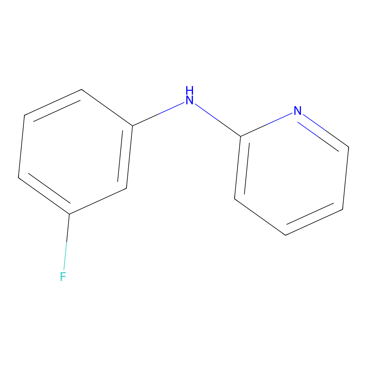 N-(3-fluorophenyl)pyridin-2-amine molecular structure, CAS 24020-62-0