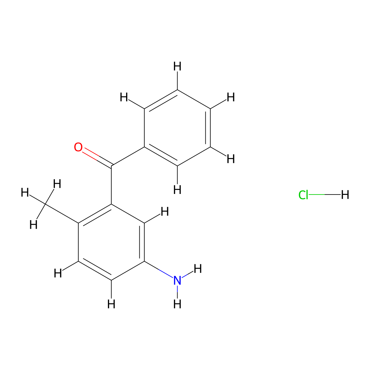 (5-Amino-2-methylphenyl)(phenyl)methanone hydrochloride molecular structure, CAS 24021-37-2