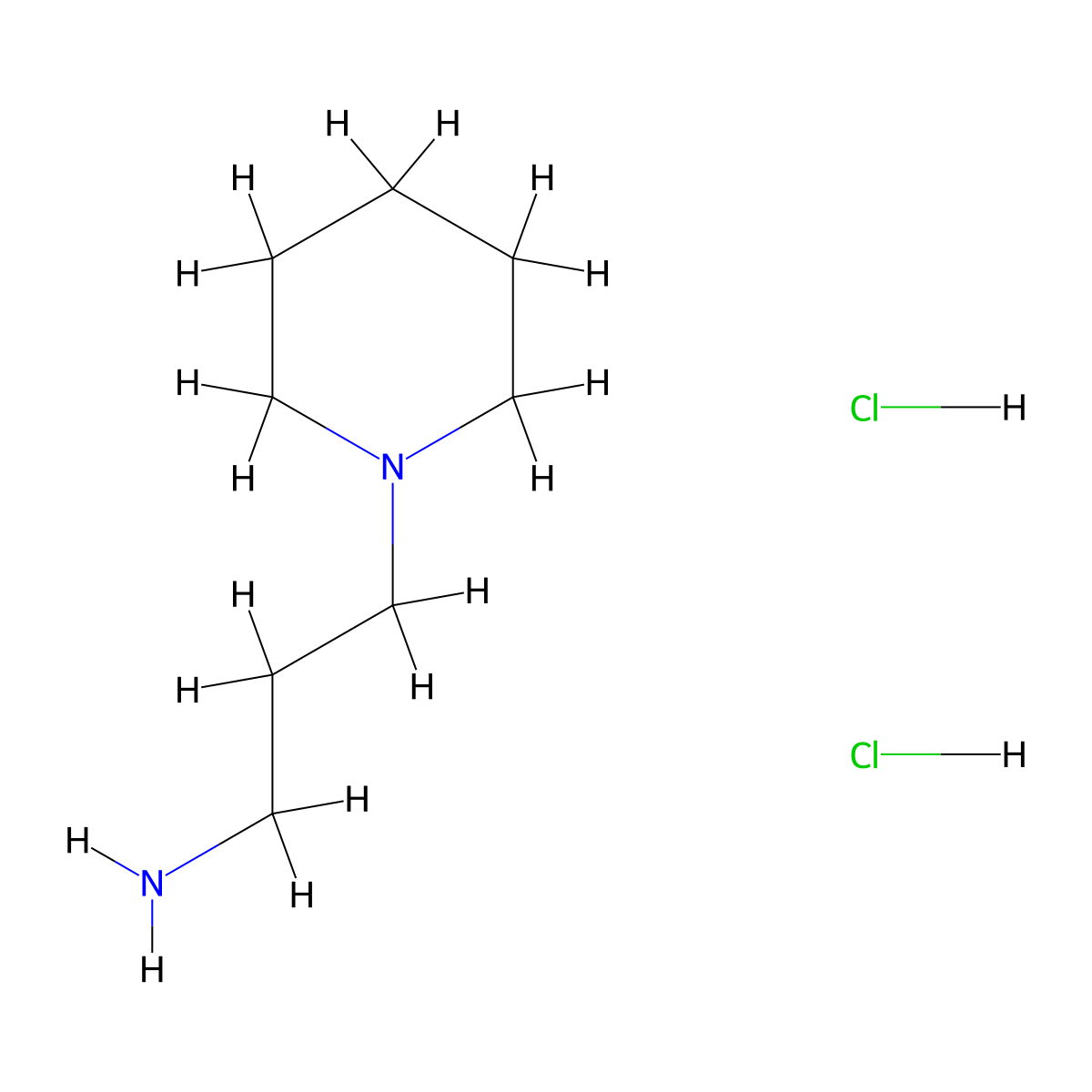 3-(Piperidin-1-yl)propan-1-amine dihydrochloride molecular structure, CAS 24025-07-8
