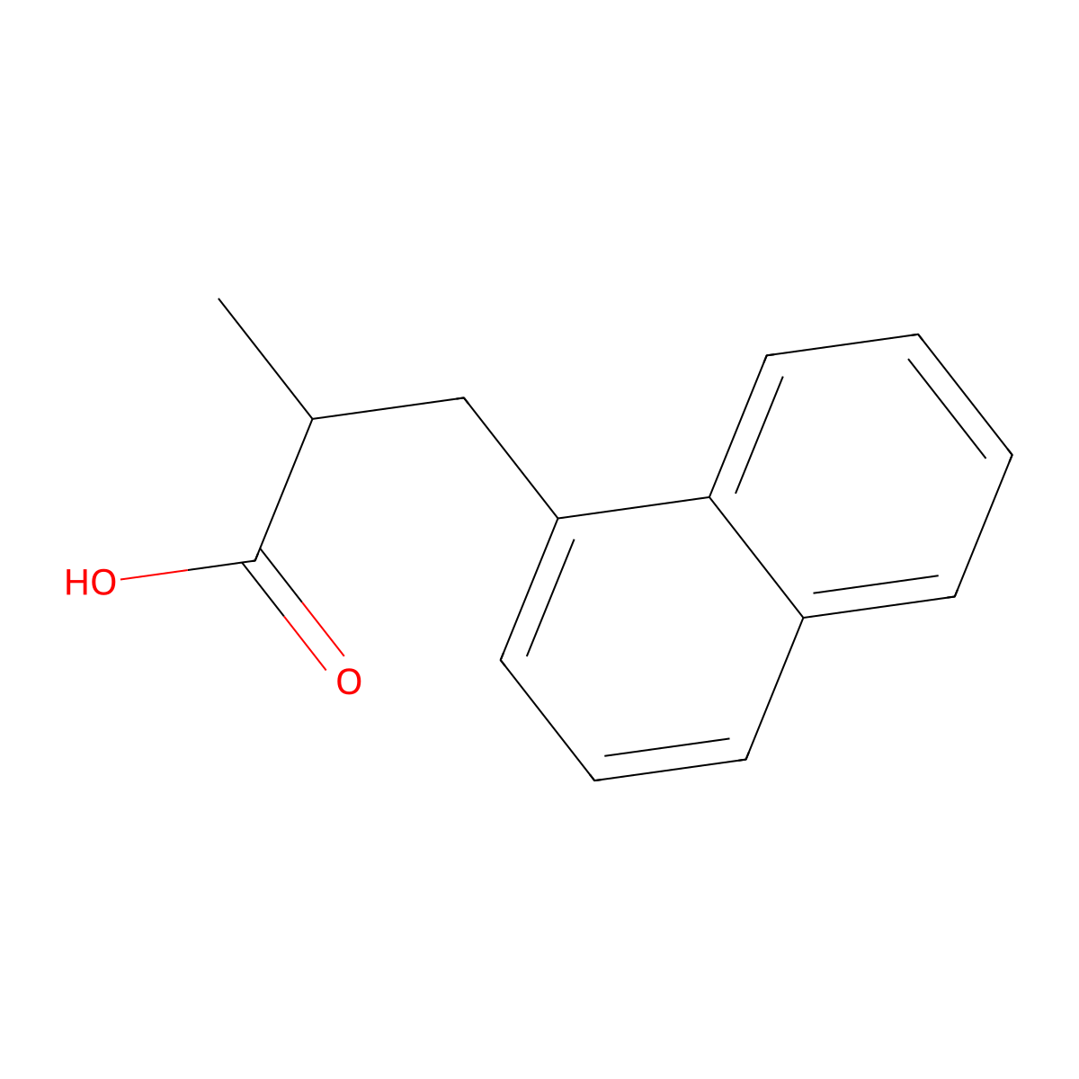 2-Methyl-3-naphthalen-1-yl-propionic acid molecular structure, CAS 24026-43-5