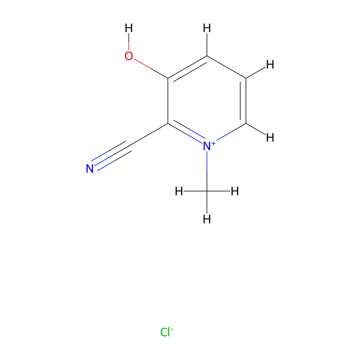 2-Cyano-3-hydroxy-1-methylpyridin-1-ium chloride molecular structure, CAS 24027-03-0