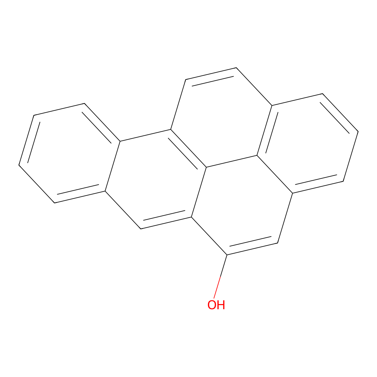 5-Hydroxybenzo(a)pyrene molecular structure, CAS 24027-84-7