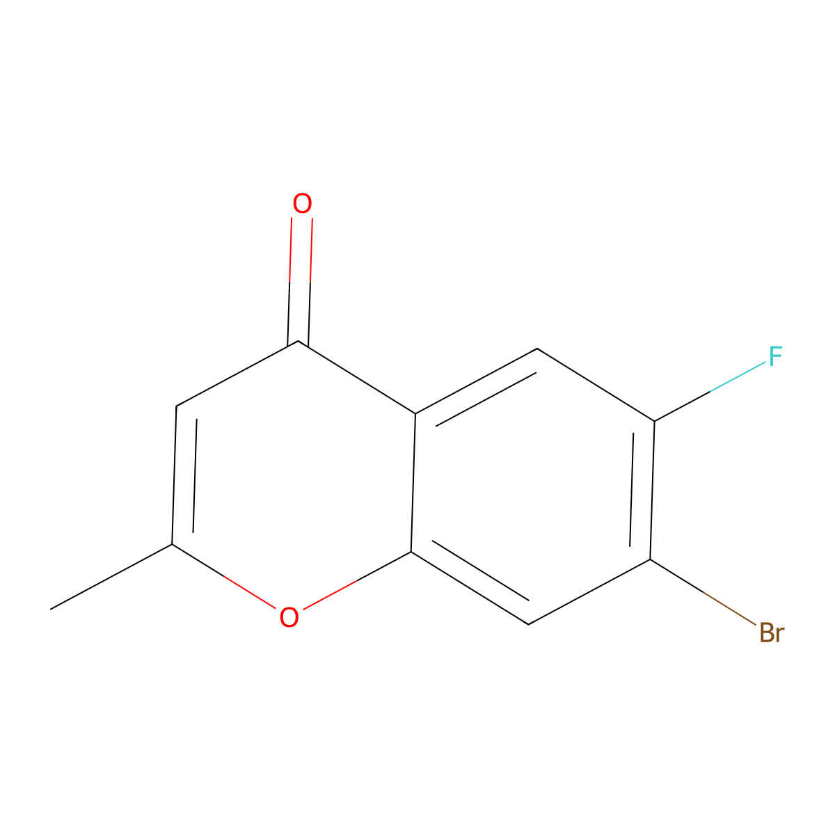 7-bromo-6-fluoro-2-methyl-4H-chromen-4-one molecular structure, CAS 2402715-97-1