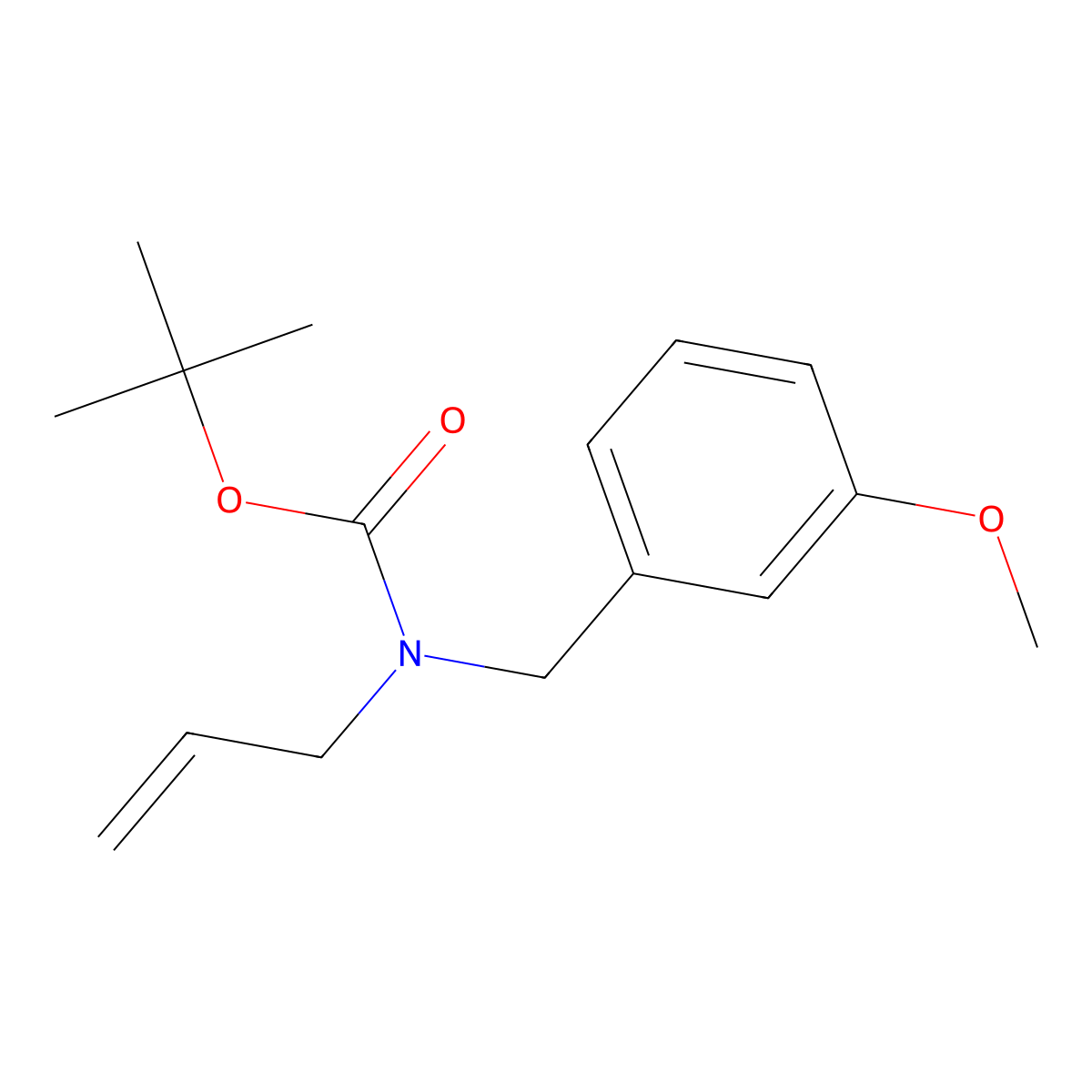 tert-butyl N-[(3-methoxyphenyl)methyl]-N-(prop-2-en-1-yl)carbamate molecular structure, CAS 2402756-69-6