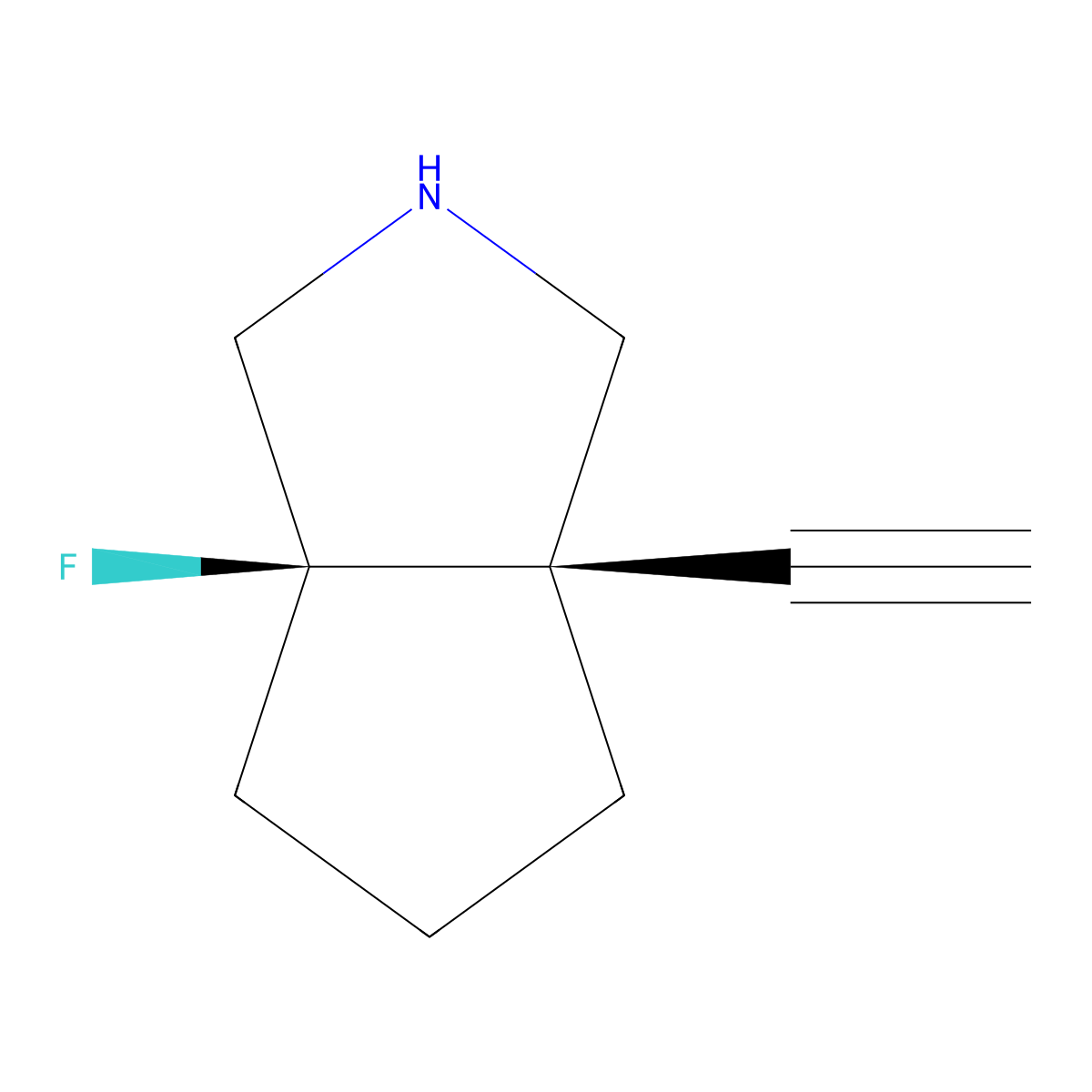 rac-(3aR,6aR)-3a-ethynyl-6a-fluoro-octahydrocyclopenta[c]pyrrole molecular structure, CAS 2402789-02-8