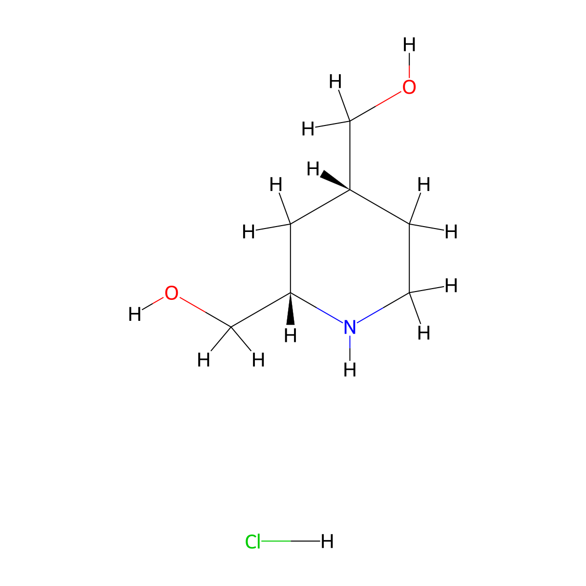 [(2S,4R)-2-(Hydroxymethyl)piperidin-4-yl]methanol;hydrochloride molecular structure, CAS 2402789-07-3