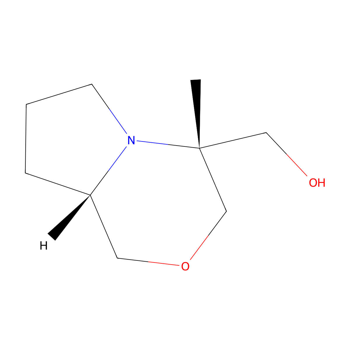 ((4R,8aS)-4-methyl-hexahydro-1H-pyrrolo(2,1-c)morpholin-4-yl)methanol molecular structure, CAS 2402789-27-7