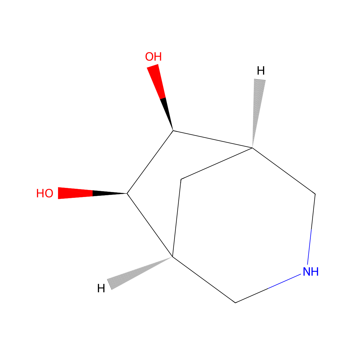 (1R,5S,6R,7S)-3-azabicyclo[3.2.1]octane-6,7-diol molecular structure, CAS 2402789-37-9