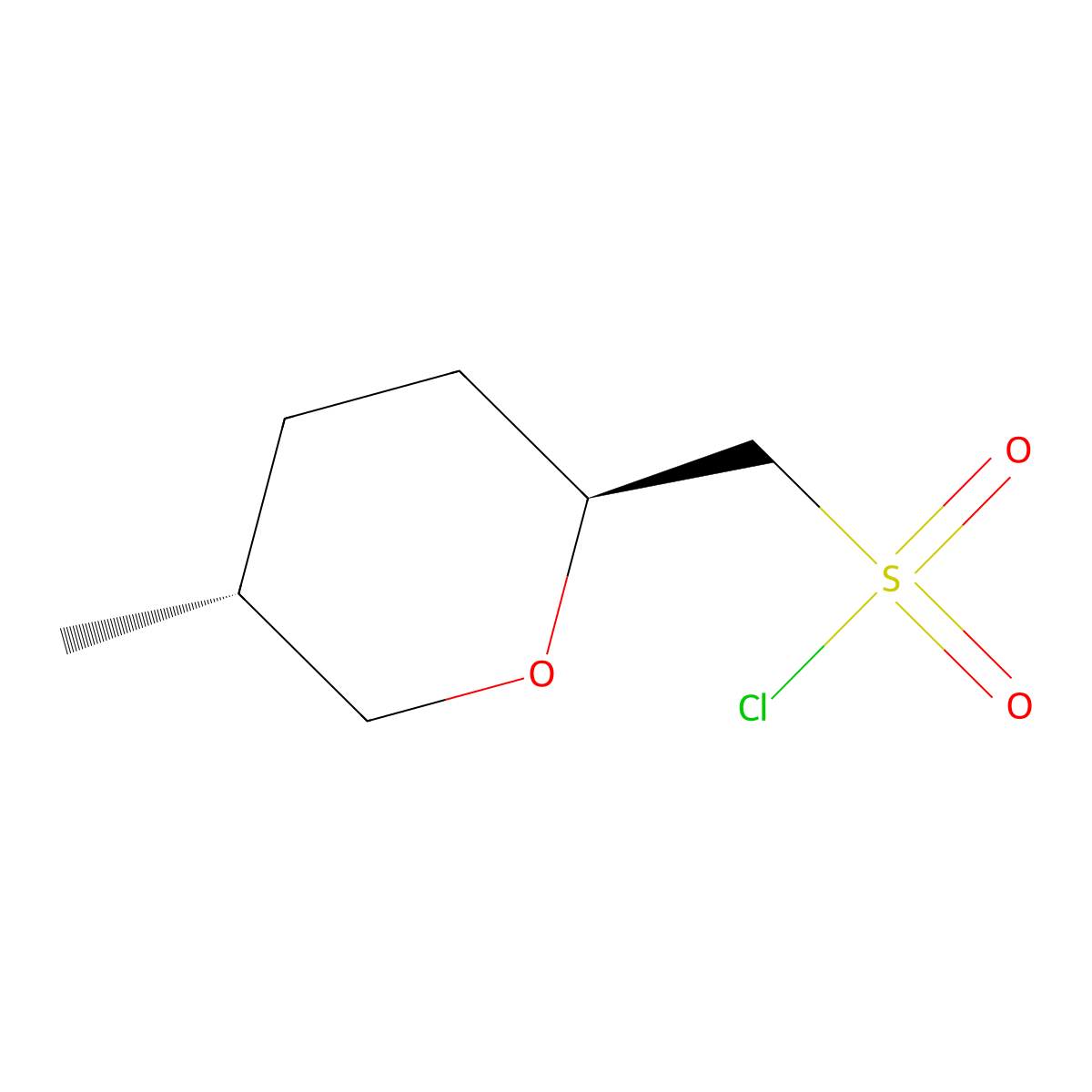 [(2S,5R)-5-Methyloxan-2-yl]methanesulfonyl chloride molecular structure, CAS 2402789-47-1