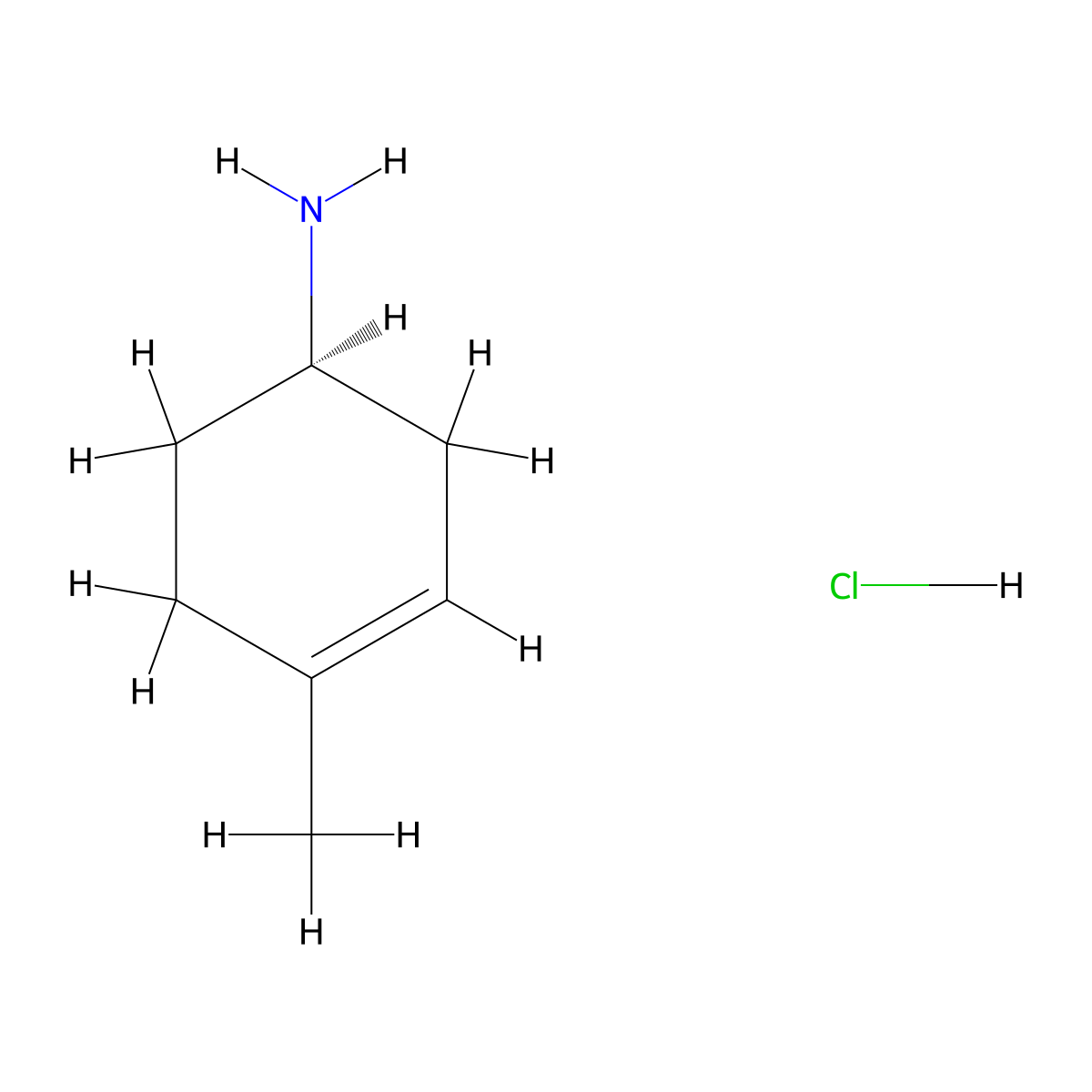 (1R)-4-methylcyclohex-3-en-1-aminehydrochloride molecular structure, CAS 2402789-50-6