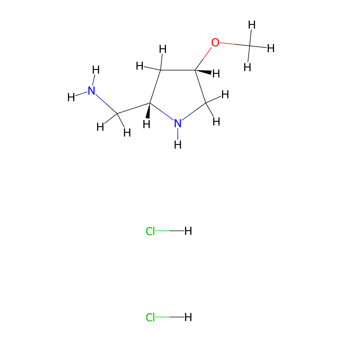 [(2S,4S)-4-methoxypyrrolidin-2-yl]methanamine dihydrochloride molecular structure, CAS 2402789-55-1
