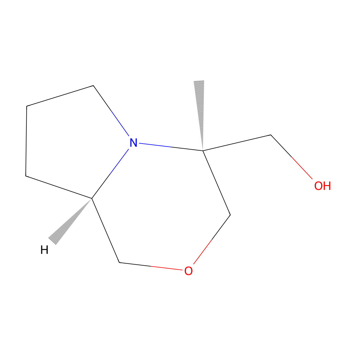 [(4S,8aR)-4-methyl-hexahydro-1H-pyrrolo[2,1-c]morpholin-4-yl]methanol molecular structure, CAS 2402789-58-4