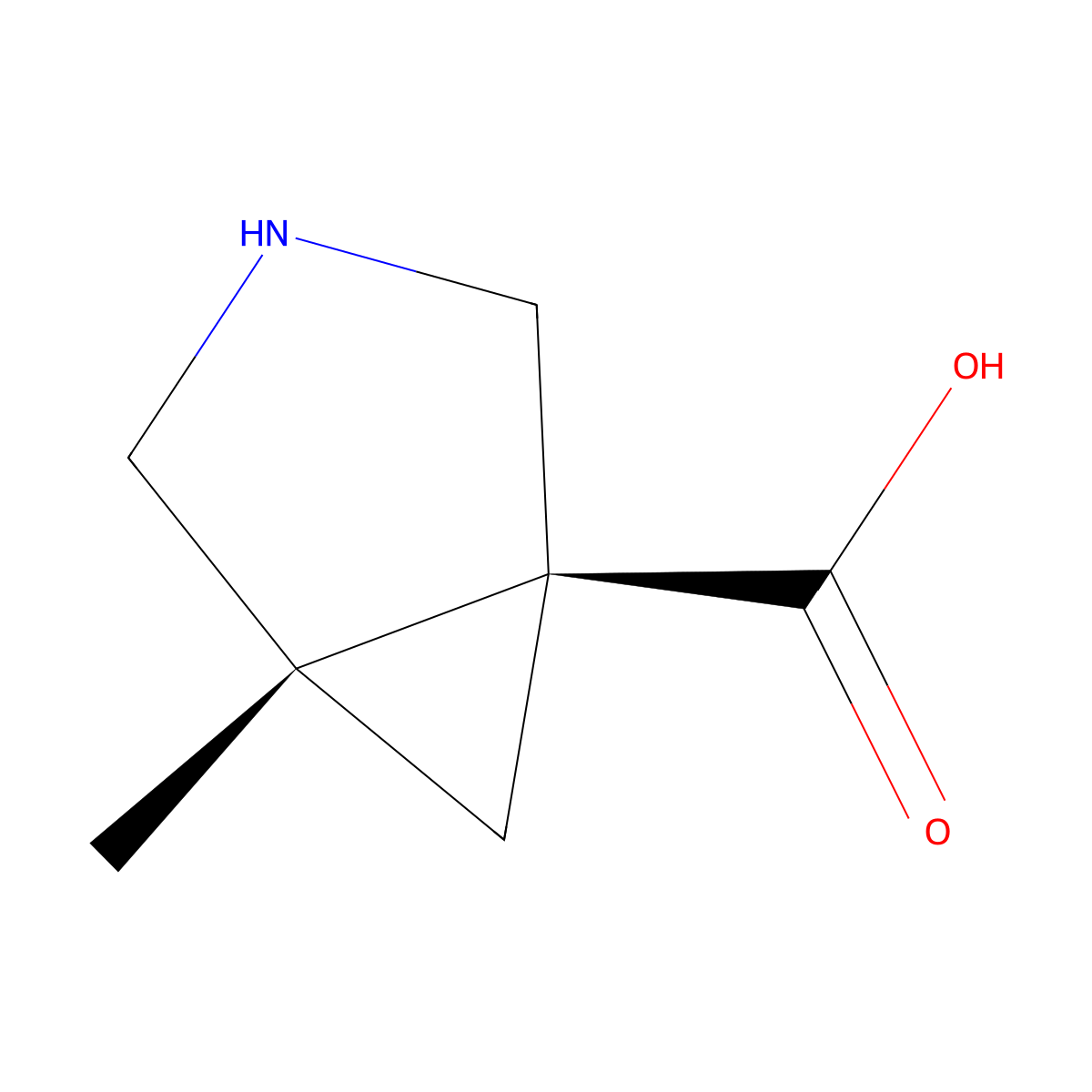 rac-(1R,5R)-5-methyl-3-azabicyclo[3.1.0]hexane-1-carboxylic acid molecular structure, CAS 2402789-59-5