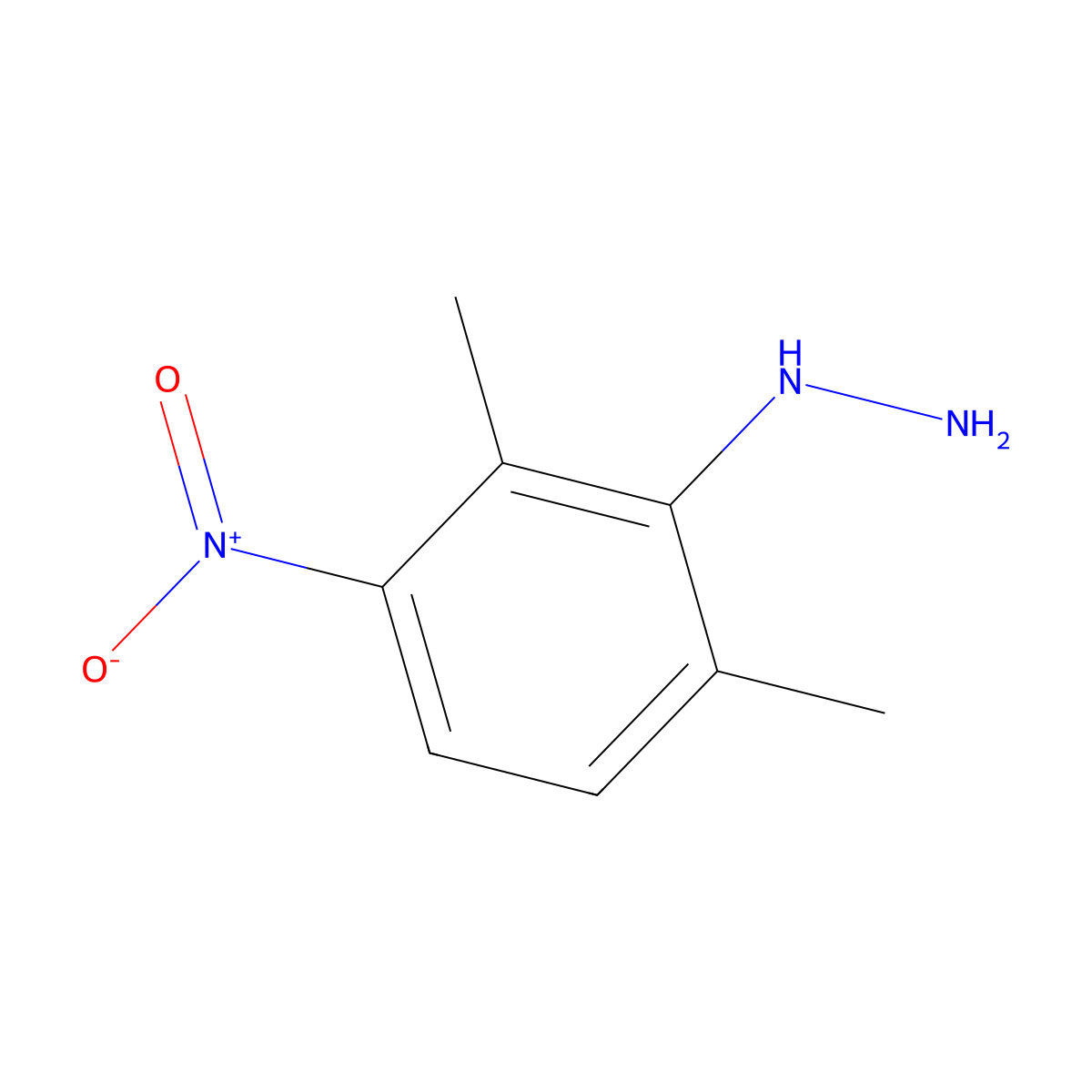 (2,6-Dimethyl-3-nitrophenyl)hydrazine molecular structure, CAS 2402792-11-2