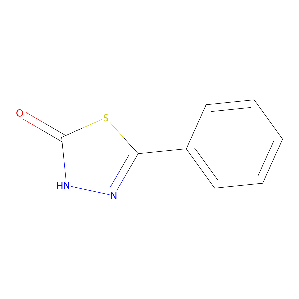 5-Phenyl-1,3,4-thiadiazol-2(3H)-one molecular structure, CAS 24028-40-8