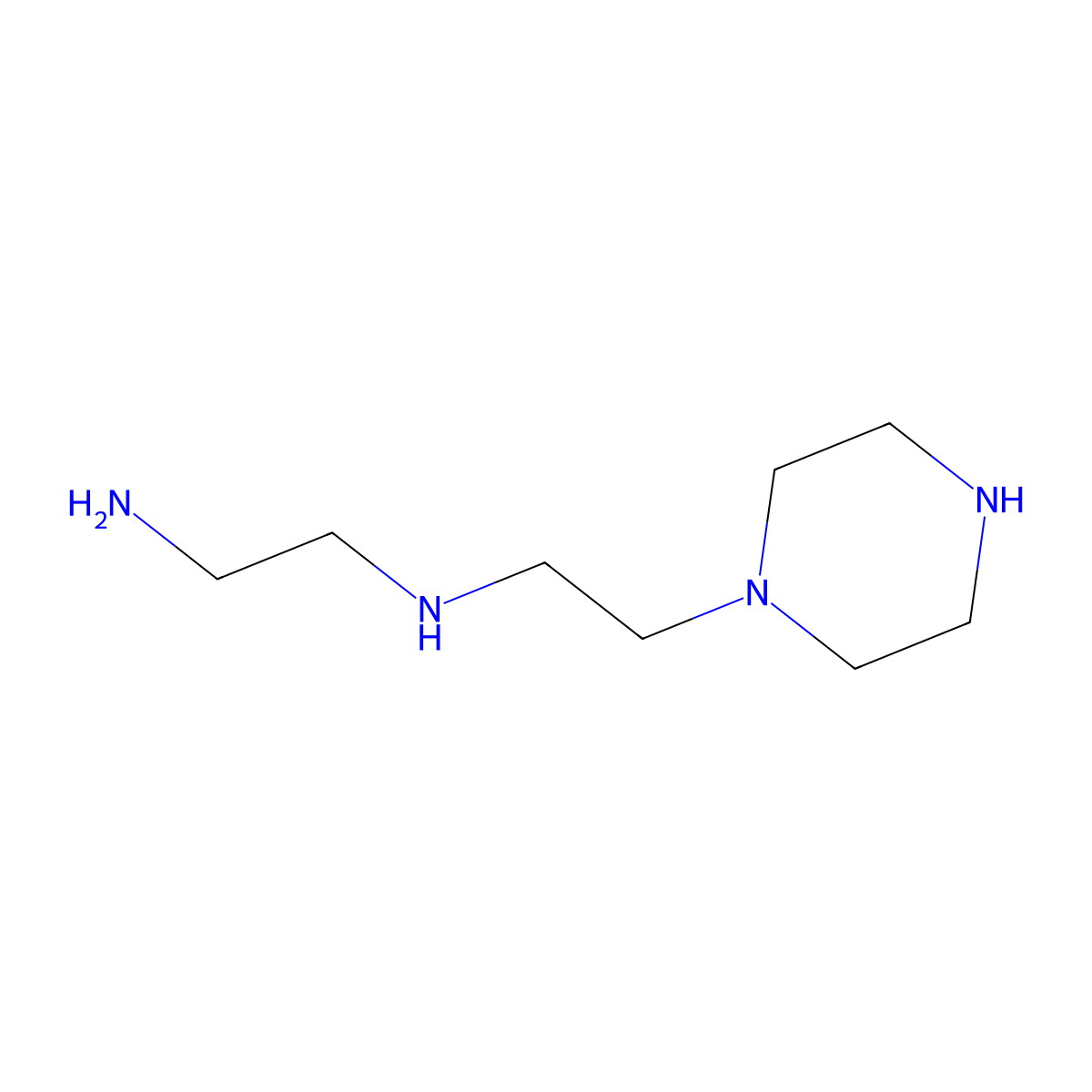 N-(2-(1-Piperazinyl)ethyl)ethylenediamine molecular structure, CAS 24028-46-4
