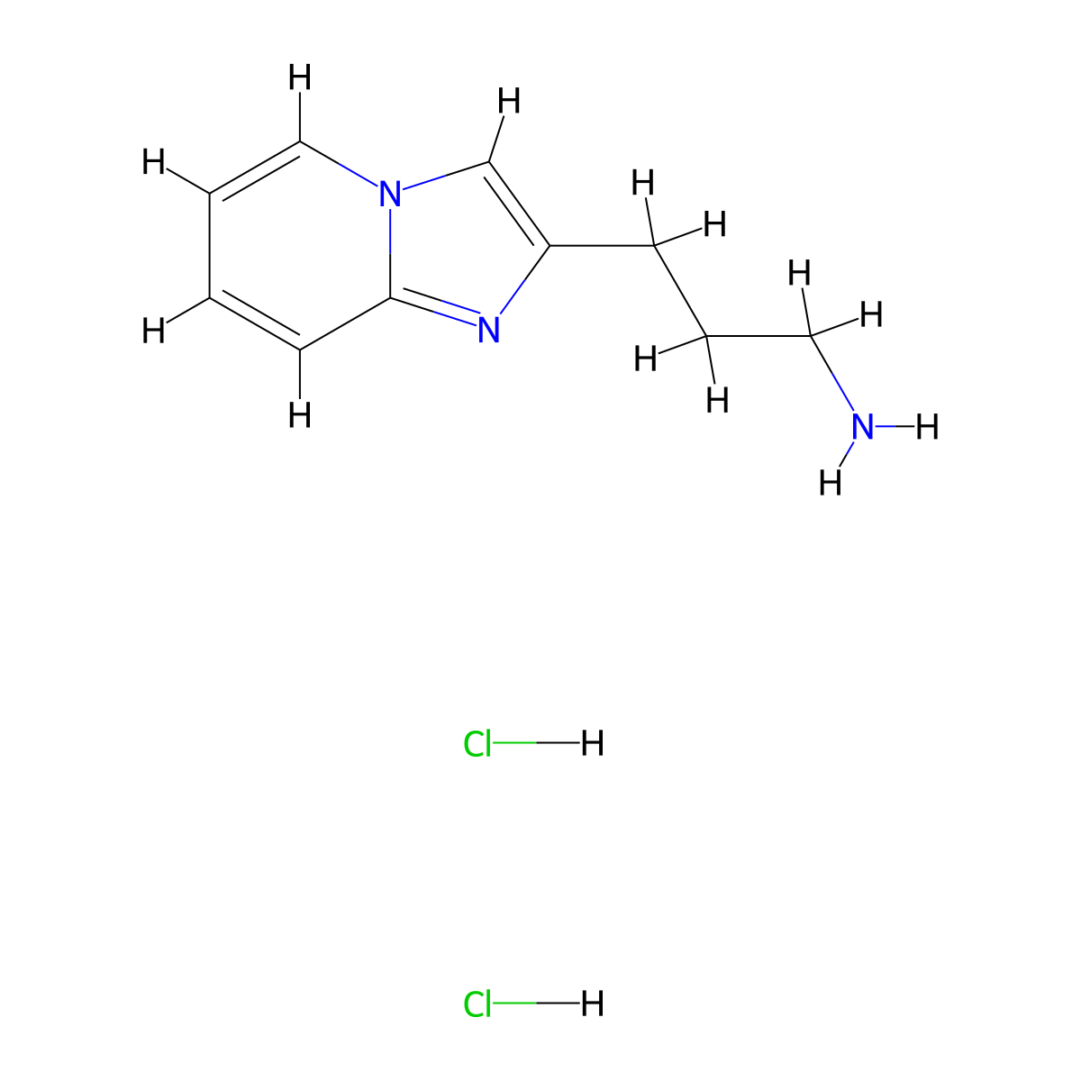 3-{Imidazo[1,2-a]pyridin-2-yl}propan-1-amine dihydrochloride molecular structure, CAS 2402828-45-7