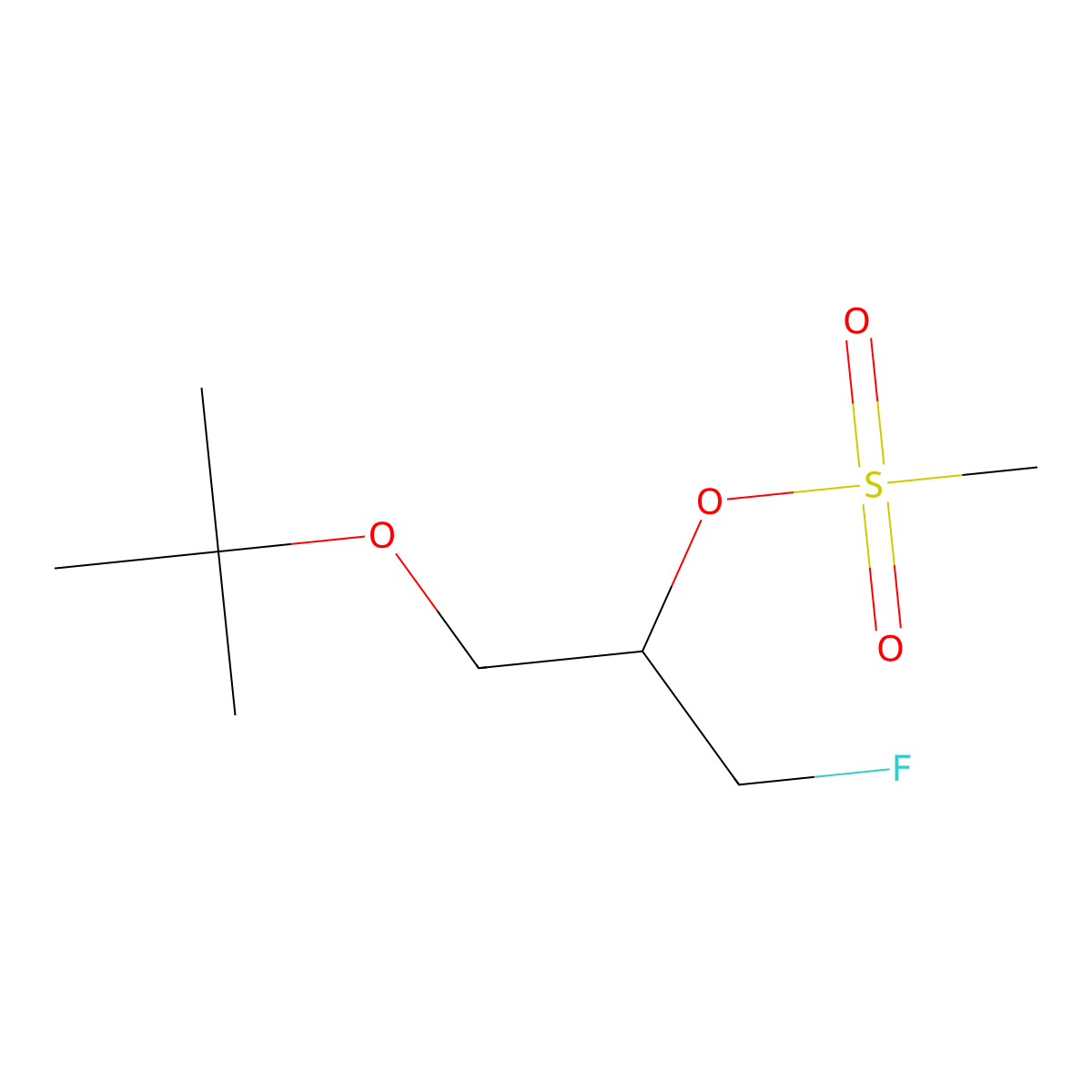 1-(Tert-butoxy)-3-fluoropropan-2-yl methanesulfonate molecular structure, CAS 2402828-49-1