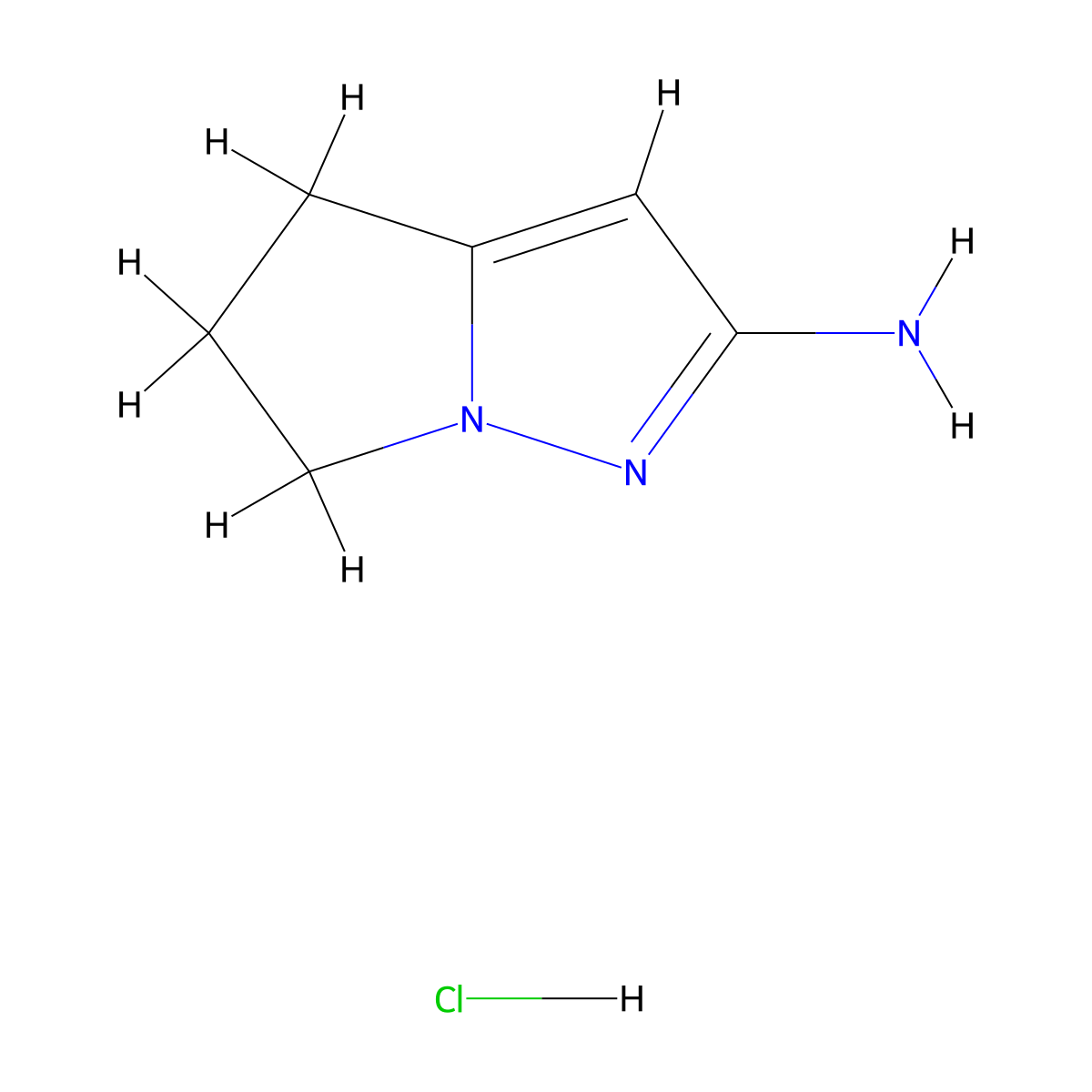 4H,5H,6H-pyrrolo[1,2-b]pyrazol-2-aminehydrochloride molecular structure, CAS 2402828-50-4