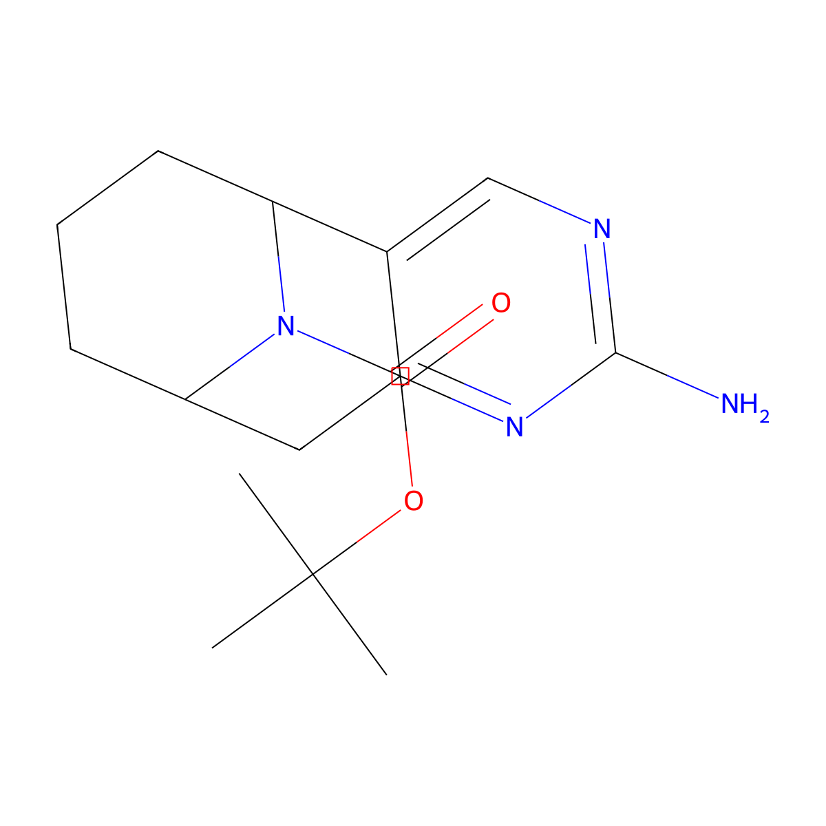 Tert-butyl 5-amino-4,6,13-triazatricyclo[7.3.1.0,2,7]trideca-2,4,6-triene-13-carboxylate molecular structure, CAS 2402828-52-6