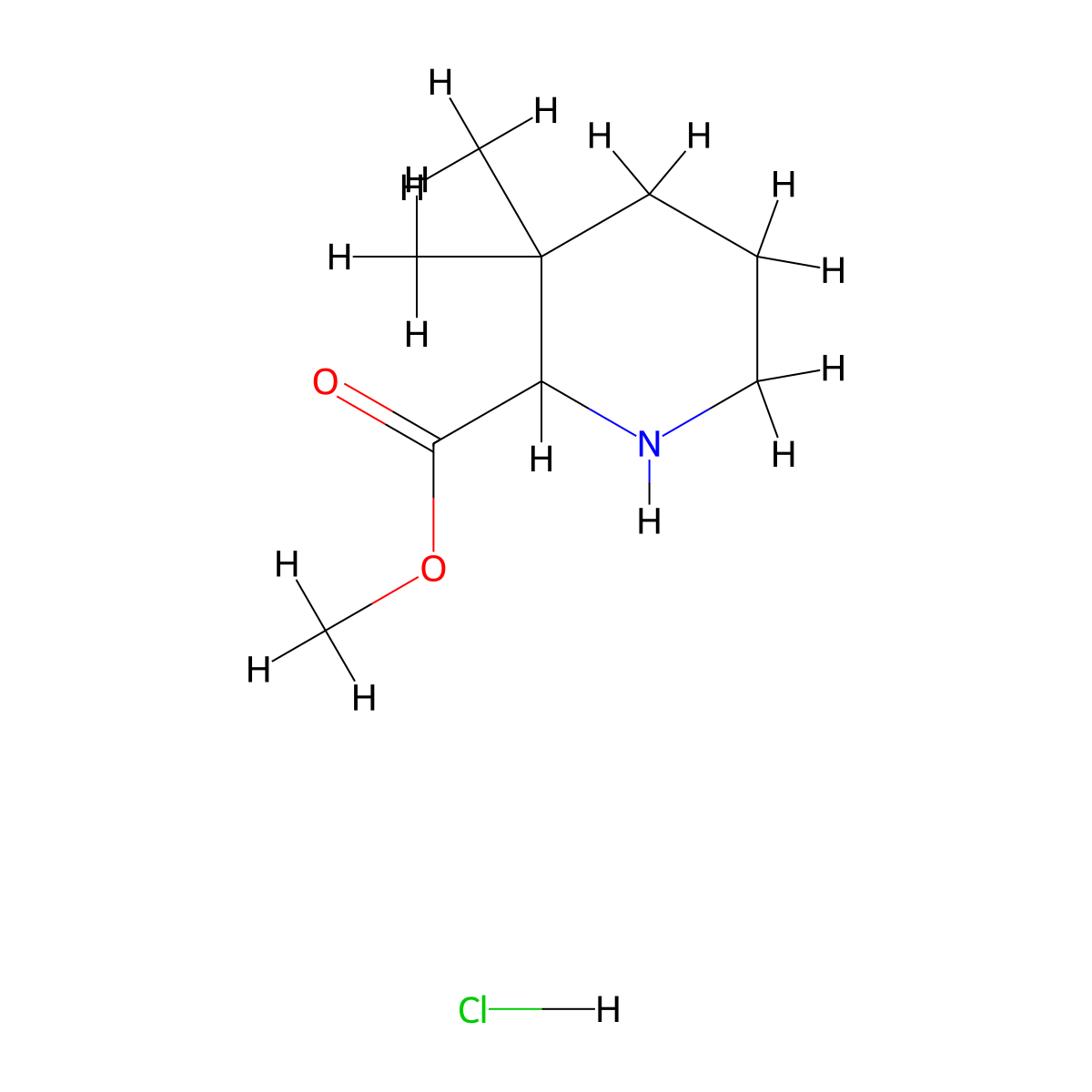 Methyl3,3-dimethylpiperidine-2-carboxylatehydrochloride molecular structure, CAS 2402828-77-5