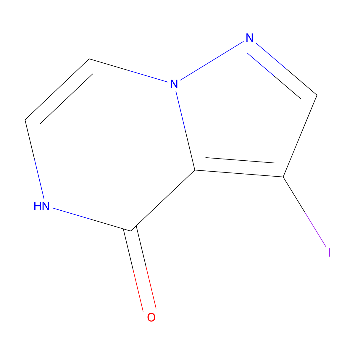 3-iodo-4H,5H-pyrazolo[1,5-a]pyrazin-4-one molecular structure, CAS 2402828-83-3