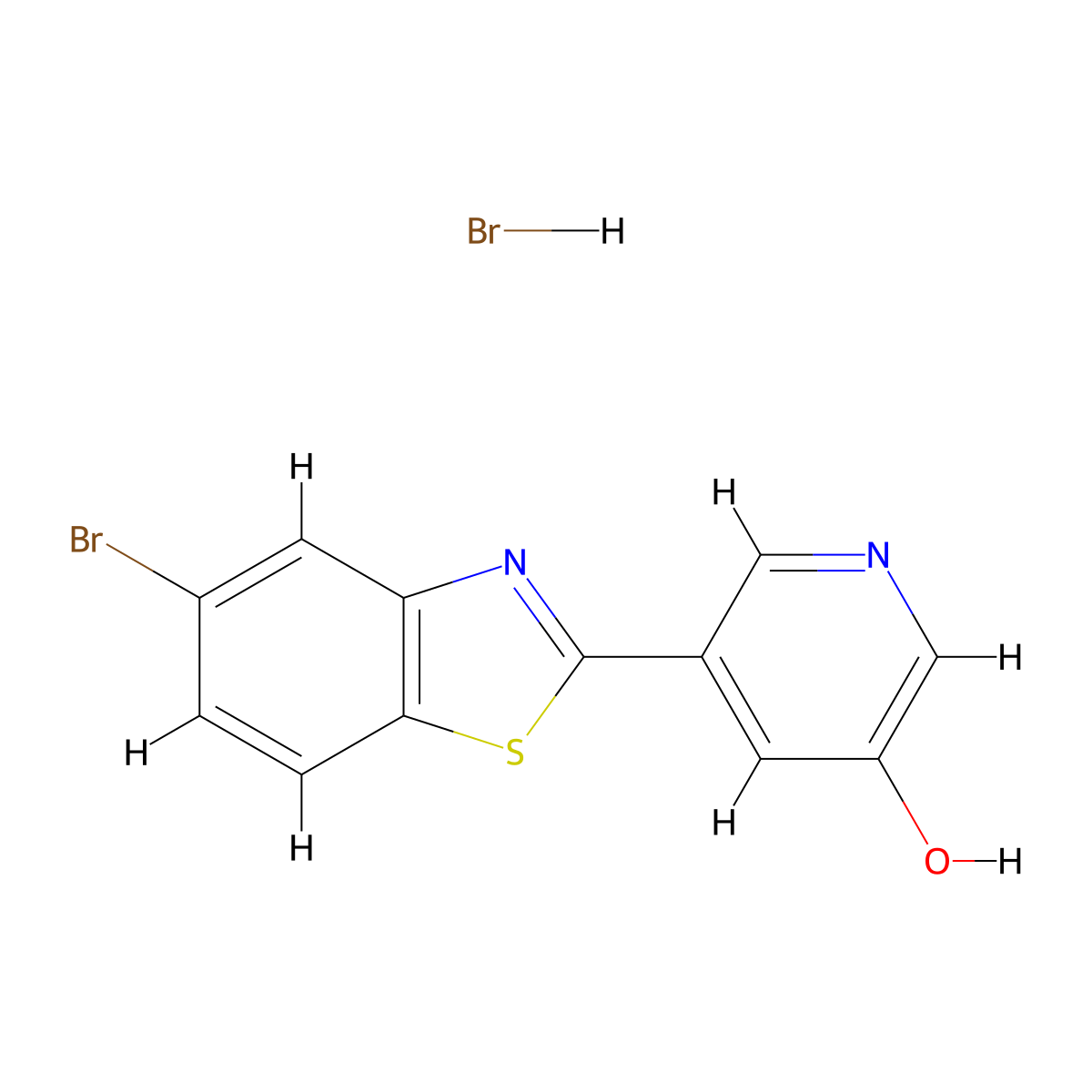 5-(5-Bromo-1,3-benzothiazol-2-yl)pyridin-3-olhydrobromide molecular structure, CAS 2402829-02-9