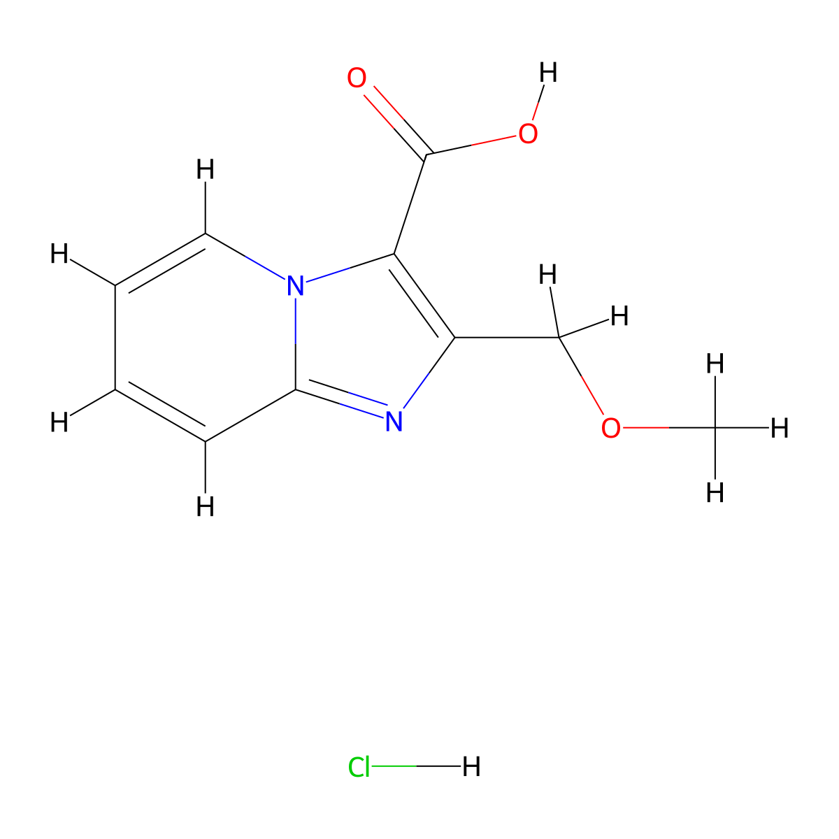 2-(Methoxymethyl)imidazo[1,2-a]pyridine-3-carboxylic acid hydrochloride molecular structure, CAS 2402829-09-6
