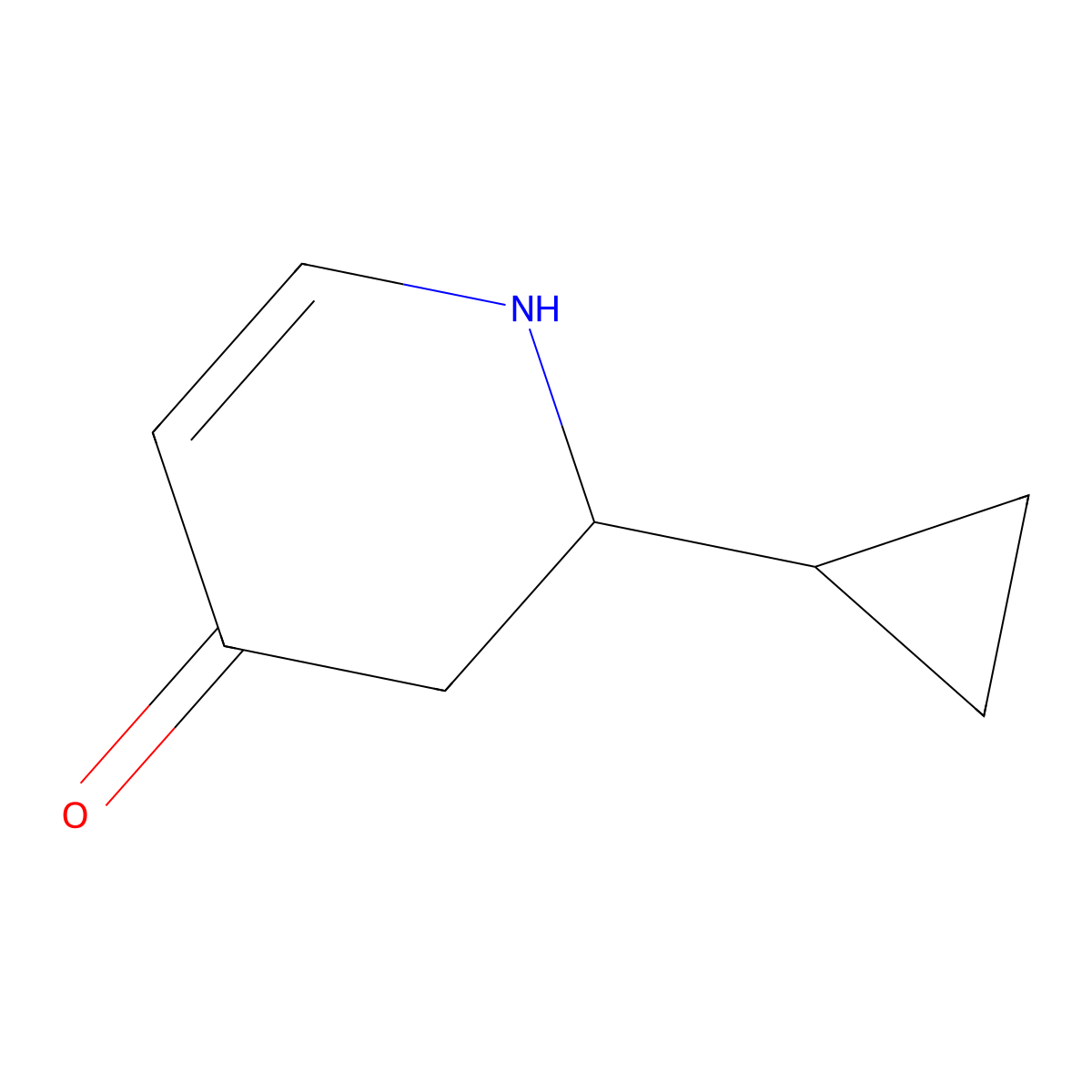 2-Cyclopropyl-1,2,3,4-tetrahydropyridin-4-one molecular structure, CAS 2402829-10-9