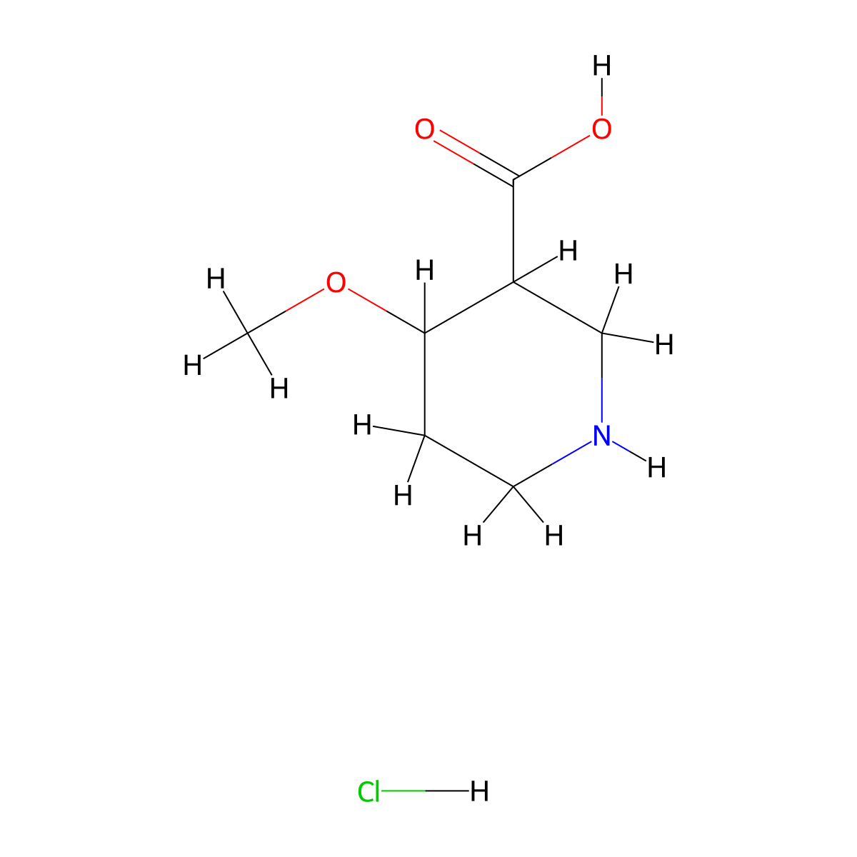 4-Methoxypiperidine-3-carboxylic acid hydrochloride molecular structure, CAS 2402829-13-2