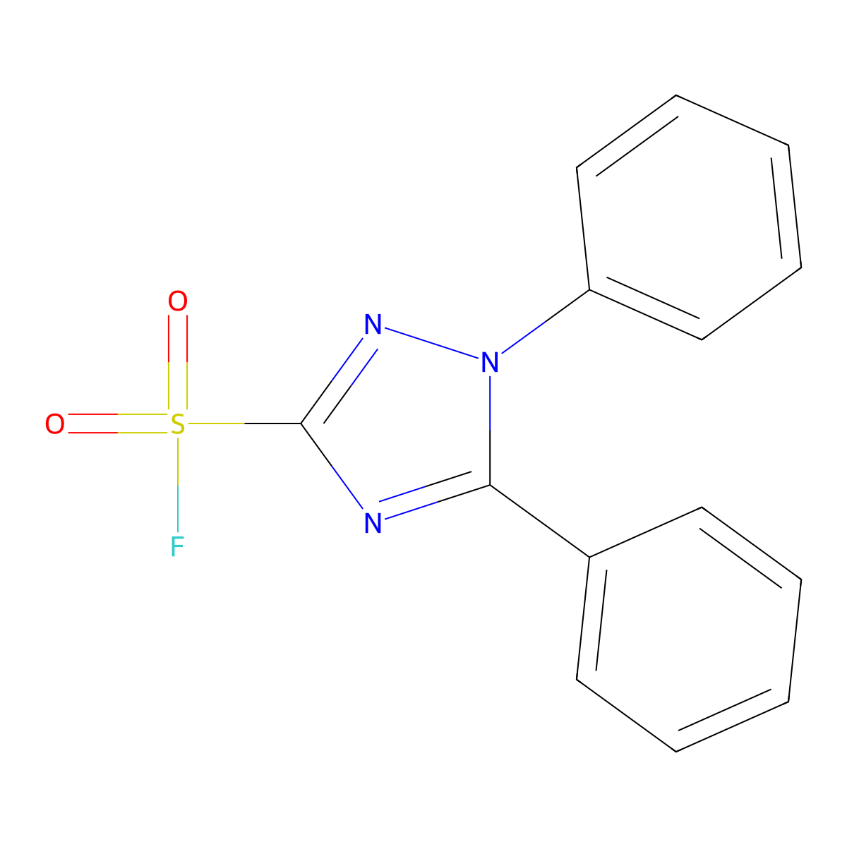 diphenyl-1H-1,2,4-triazole-3-sulfonylfluoride molecular structure, CAS 2402829-16-5
