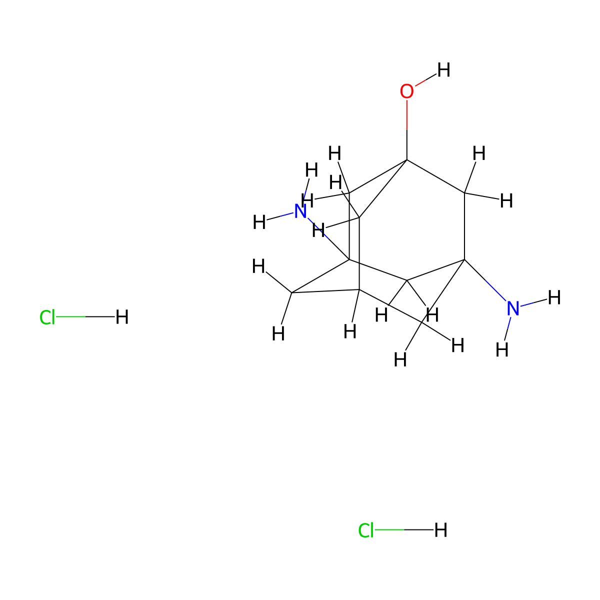 3,5-Diaminoadamantan-1-ol dihydrochloride molecular structure, CAS 2402829-22-3