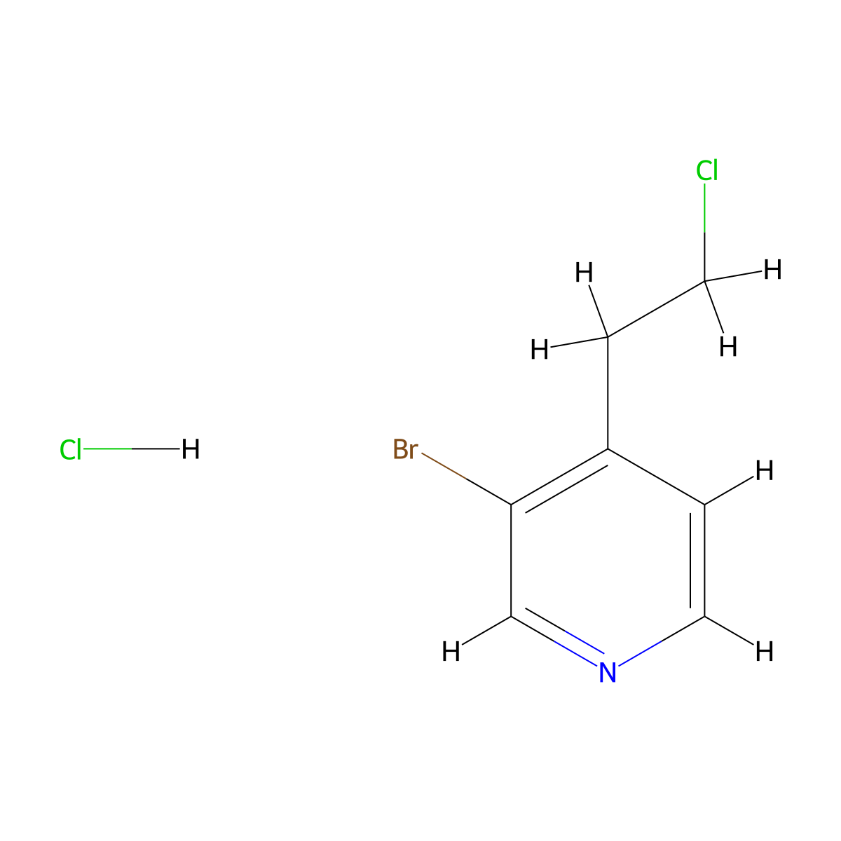 3-Bromo-4-(2-chloroethyl)pyridine hydrochloride molecular structure, CAS 2402829-28-9