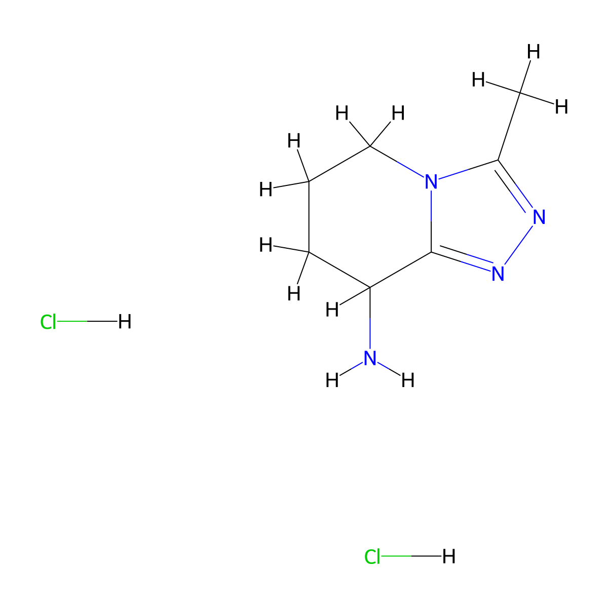 3-methyl-5H,6H,7H,8H-[1,2,4]triazolo[4,3-a]pyridin-8-aminedihydrochloride molecular structure, CAS 2402829-30-3