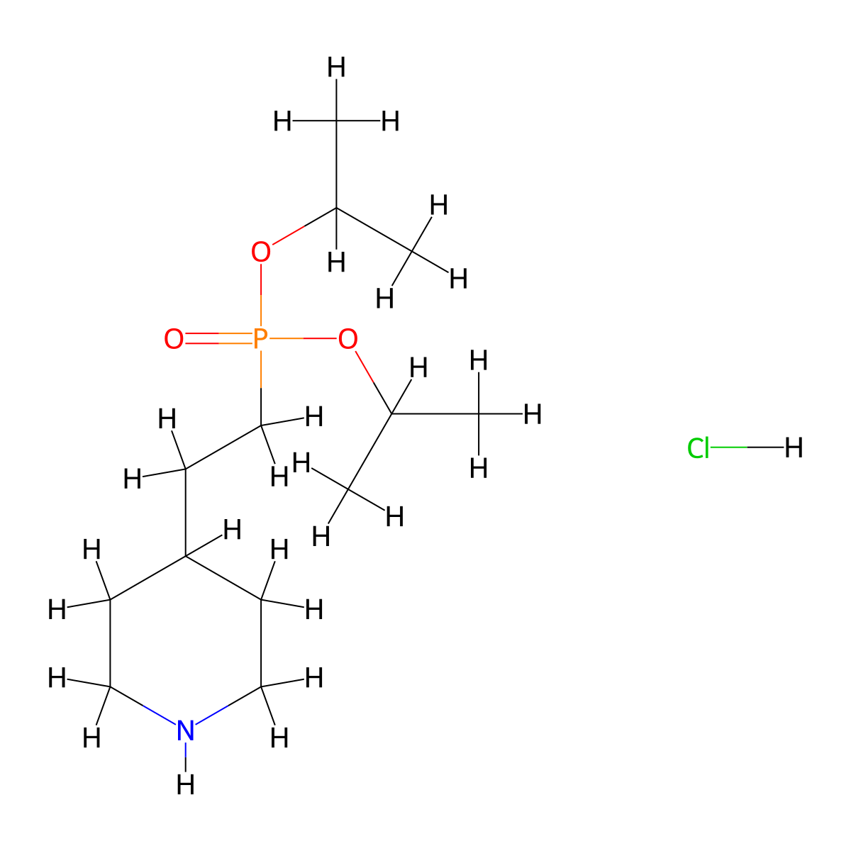 4-[2-Di(propan-2-yloxy)phosphorylethyl]piperidine;hydrochloride molecular structure, CAS 2402829-40-5