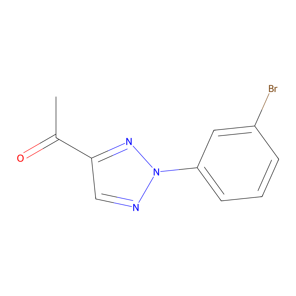 1-[2-(3-bromophenyl)-2H-1,2,3-triazol-4-yl]ethan-1-one molecular structure, CAS 2402829-43-8