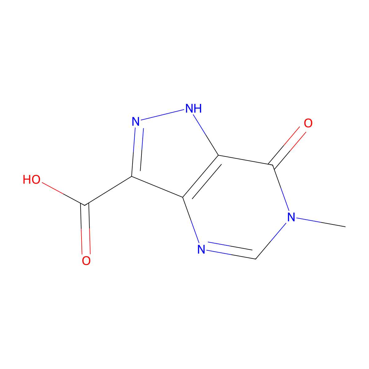 6-Methyl-7-oxo-2H-pyrazolo[4,3-d]pyrimidine-3-carboxylic acid molecular structure, CAS 2402829-67-6