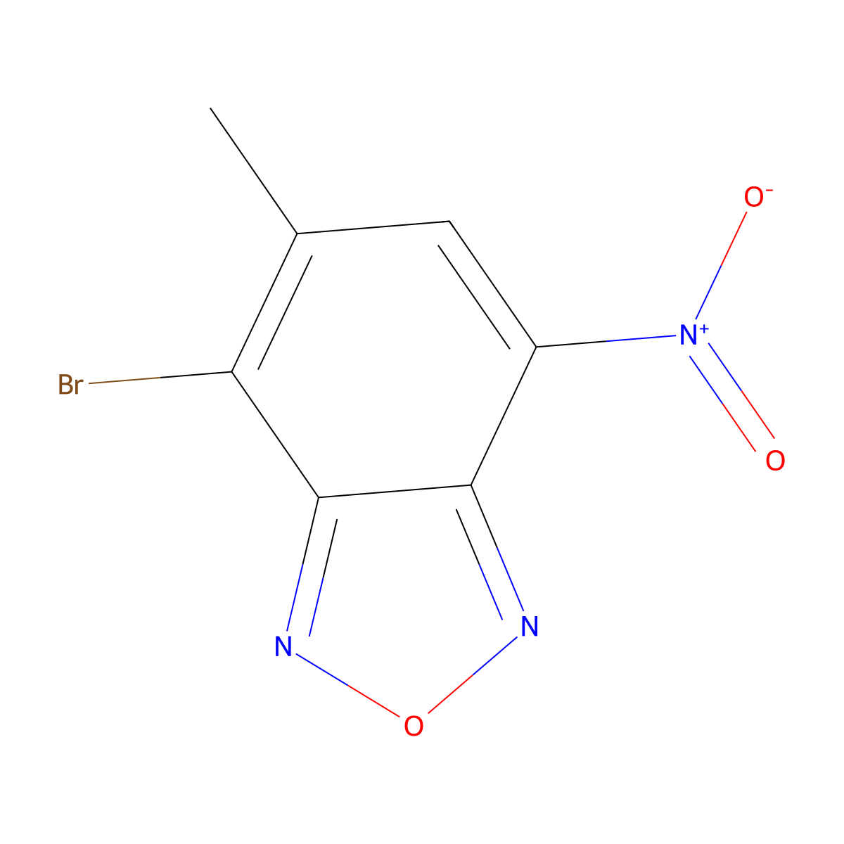 4-Bromo-5-methyl-7-nitro-2,1,3-benzoxadiazole molecular structure, CAS 2402829-73-4