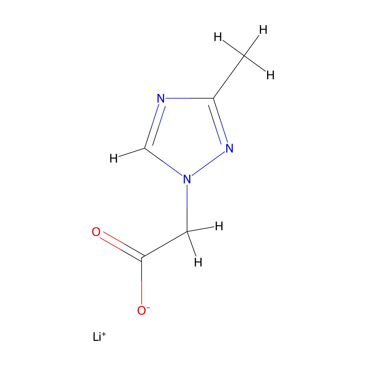 lithium 2-(3-methyl-1H-1,2,4-triazol-1-yl)acetate molecular structure, CAS 2402829-84-7