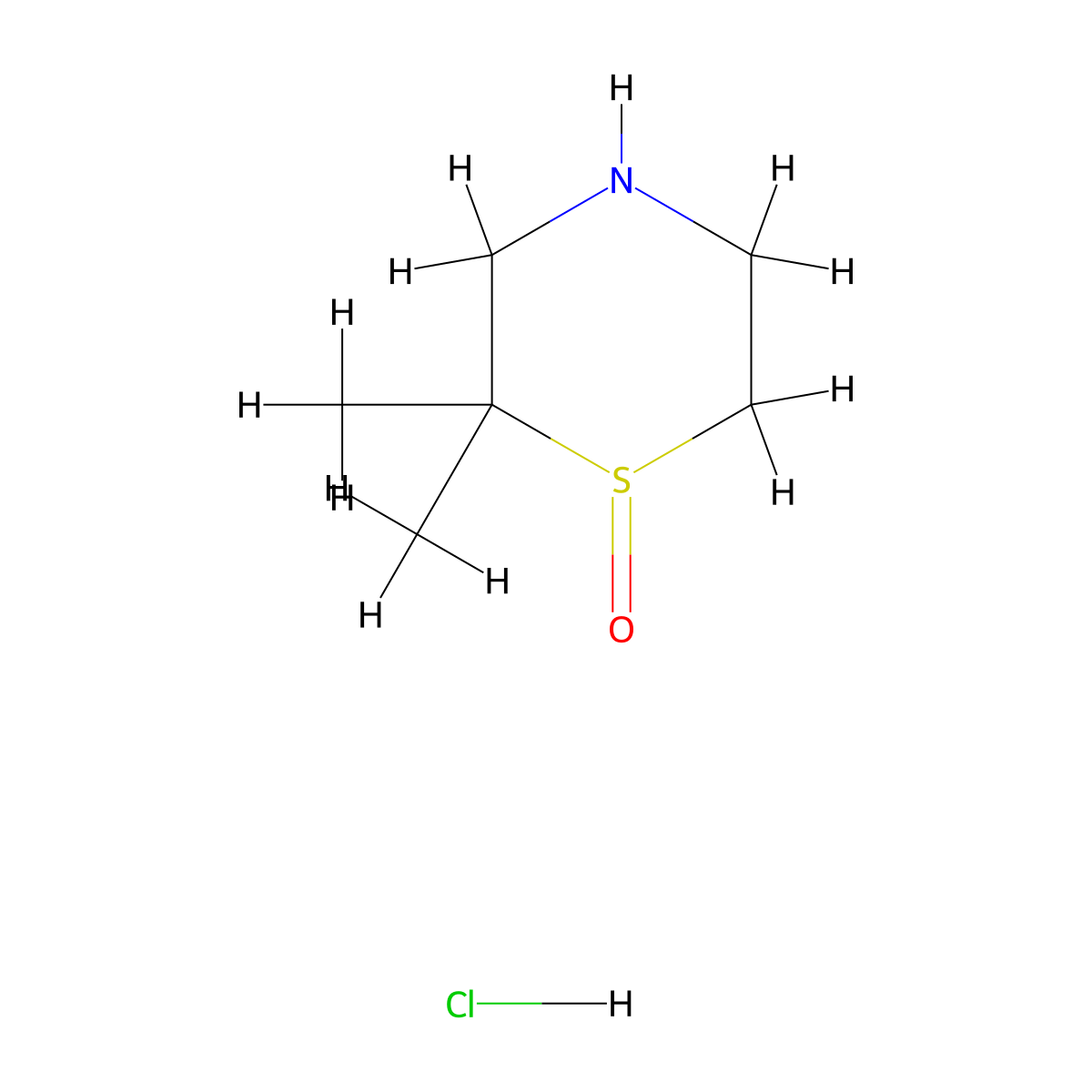 2,2-Dimethyl-1lambda4-thiomorpholin-1-one hydrochloride molecular structure, CAS 2402829-87-0