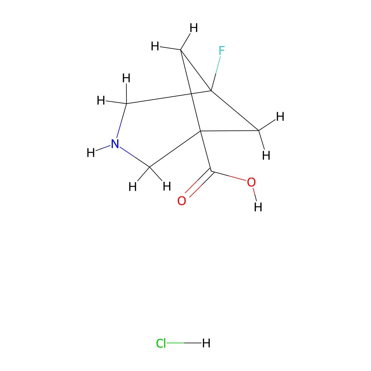 5-Fluoro-3-azabicyclo[3.1.1]heptane-1-carboxylic acid hydrochloride molecular structure, CAS 2402829-94-9